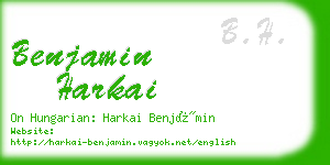 benjamin harkai business card